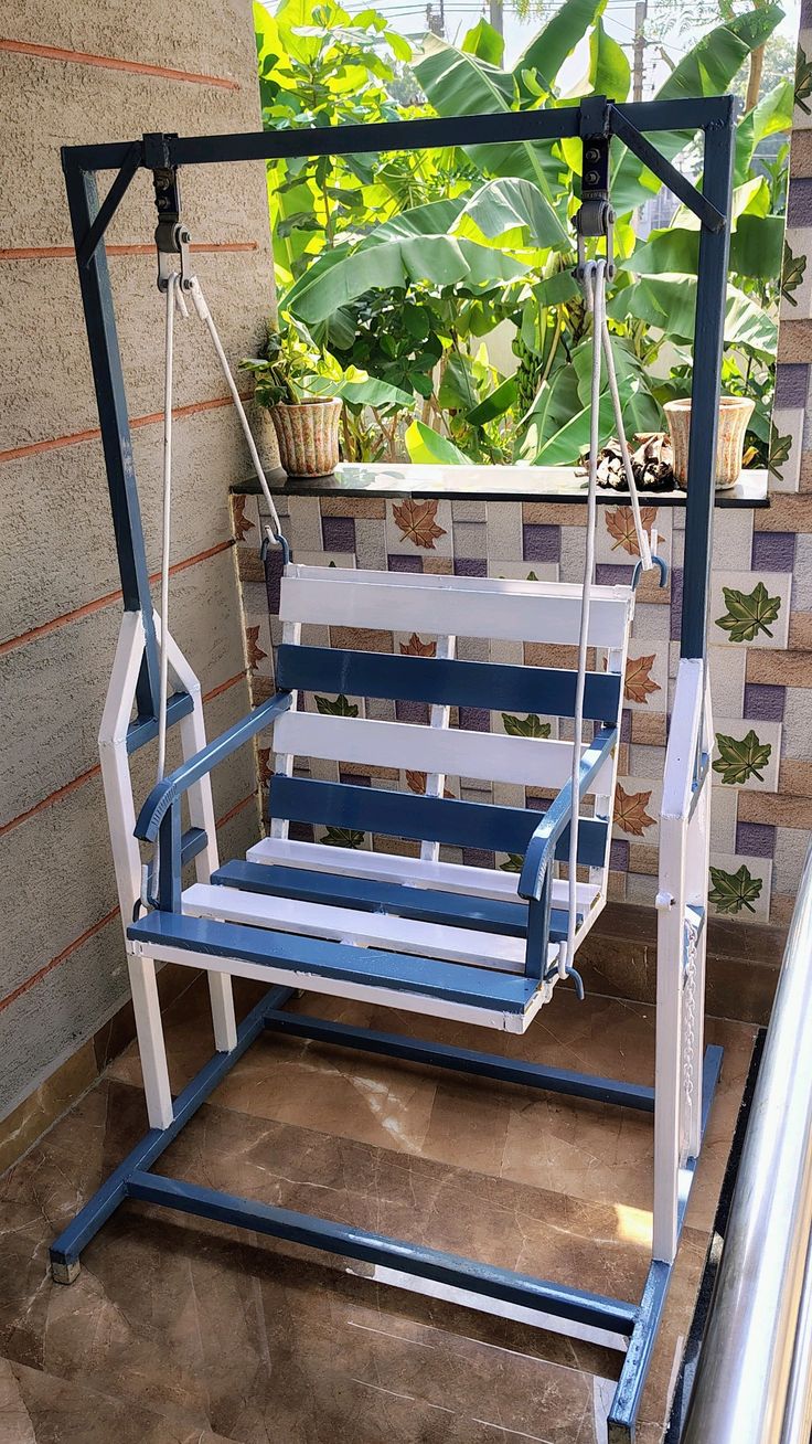 Gurukrupa custom blue and white jhula